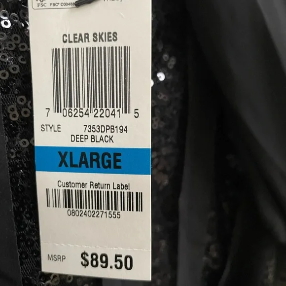 Alfani Black Sequin Chiffon Top - Picture 4 of 4